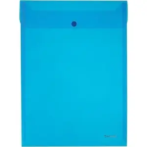 Document folder envelope A4 Berlingo — blue, A4 size protective envelope