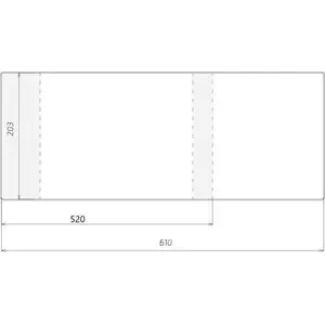 Protective Adjustable Cover Sztapel 203×520 mm, transparent sheet protector, pack of 50