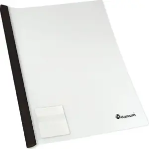 Plastic document sleeve A4 with black strip Tetis 50 pcs pack (12 sets)