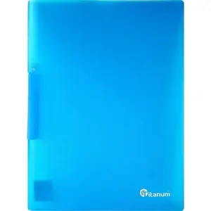 Forofis A4 clip folder blue — A4 document folder with metal clip