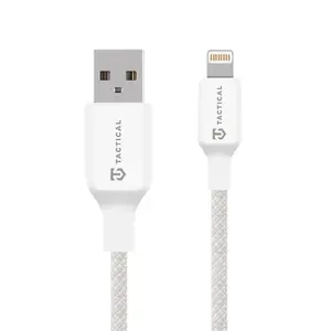 Tactical USB-A to Lightning Cable 1 m, White — Tactical Stitch Thread