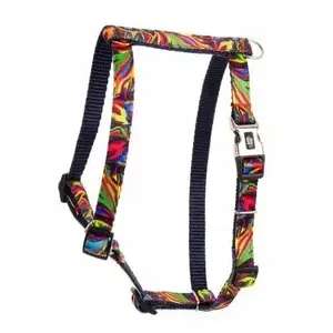 Dog harness barry king BK-18867, navy Picasso pattern, polypropylene webbing 16 mm, adjustable 30–60 cm