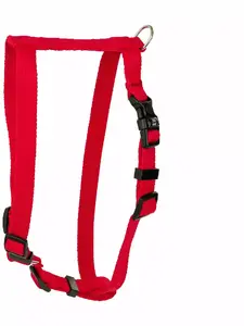 Suņu apvalks DINO Classic S‑M izmērs, sarkans, siksnas platums 16 mm, krūtīm 40–65 cm