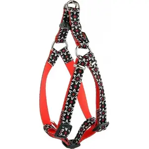 DINO adjustable dog harness IVO 25 mm floral pattern, length 60–90 cm, model SZ/T/R/2590/KW