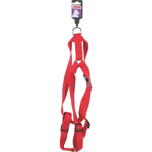 Dog Harness ZOLUX nylon tape 25 mm width adjustable 50–90 cm red