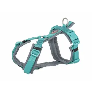Trixie dog harness Premium Trekking graphite / light blue XL, size XL, durable trekking harness