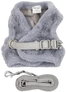 Harness and Leash Set for Dog/Cat Verk BK-15829, Grey Polyester, Insulated, Size XS