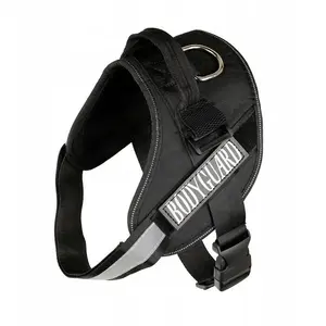 No name dog harness Bodyguard XXL, black, size 75–100 cm adjustable