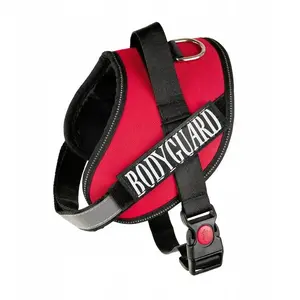 Dog Harness Ikonka Bodyguard S, red, size S, neck/chest 50–60 cm
