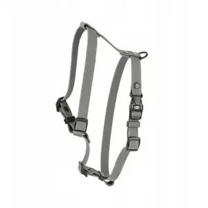 Dog Harness barry king BK-20038 — durable rubber, grey, 16 mm strap, adjustable 30–60 cm