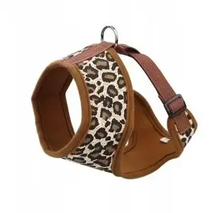 Dog Harness Barry King BK-18712 — leopard pattern, XL, neck 42 cm, chest 64–84 cm