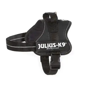 Жилет-шлейка Trixie Julius-K9 Powerharness Mini/S чёрный полиэстер, объём грудной клетки 51–67 см