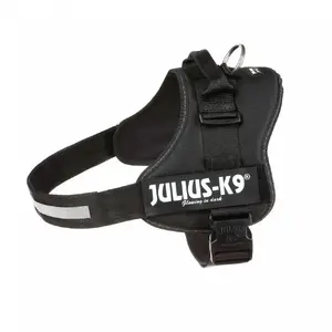 Жилетовидная шлейка Trixie Julius-K9 Powerharness XXL — обхват груди 82–115 см, чёрный полиэстер