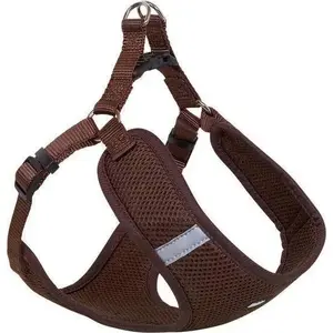 Nobby Mesh Reflect Dog Harness M Brown, Size 48–56 cm
