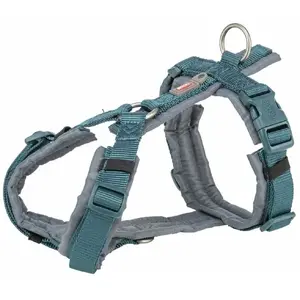 Dog Harness Trixie Premium Trekking Blue‑Graphite M/L, adjustable trekking harness