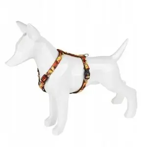 Dog harness barry king BK-18612 autumn pattern tape 10 mm strap 25–40 cm brown