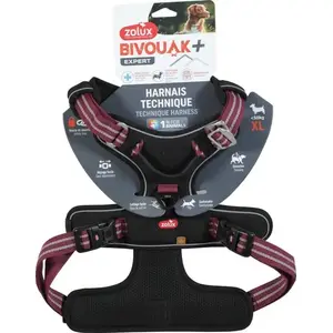 Dog harness ZOLUX BIVOUAK XL red — size XL, harness for large dogs