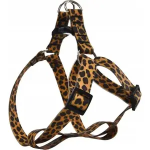 Waterproof Dog Harness Barry King BK-17402, PVC, leopard pattern, 2.5 cm x 50–70 cm