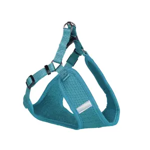 Dog Harness Nobby Mesh Reflect L — Turquoise, Chest 58–69 cm