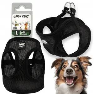 Dog harness Kontext model BK-18672 black no-pressure design size L