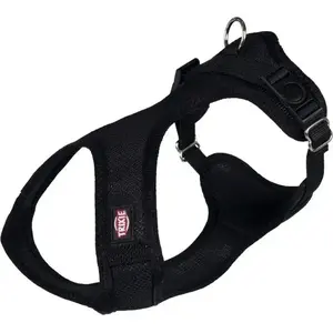 Trixie soft harness for small dogs and cats XXS–XS 28–40 cm neck/15 mm strap, black