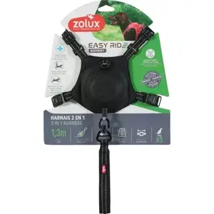 Dog harness with automatic retractable leash ZOLUX Easyride XS — size XS, black