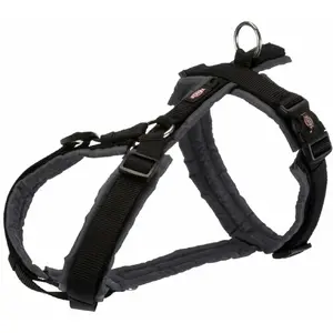 Dog Harness Trixie Premium Trekking Black Graphite XS/S, adjustable trekking harness for small dogs