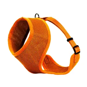 Vest harness Dogman Iris XS — Mesh, Chest 25–35 cm, Neck max 18 cm, Orange