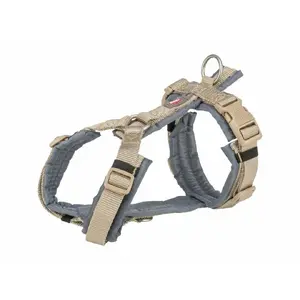 Шлейка для собаки Trixie Premium Trekking Grafit Piasek XL — мягкая опора груди и спины, регулируемые ремни, световозвращающие элементы