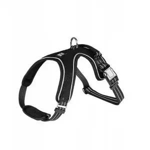 Dog Harness Kontext BK-15851 — reflective black, size L, neck pad, neck 50–66 cm, chest 57–87 cm
