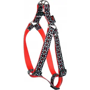 Pet harness DINO IVO adjustable 20 mm floral print length 40–60 cm