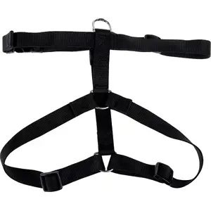 Dog harness ZOLUX nylon strap 25 mm width, adjustable 50–90 cm, black