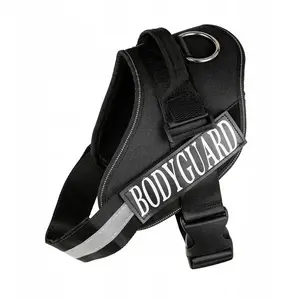 Dog Harness Ikonka Bodyguard XL, black, adjustable 70–90 cm