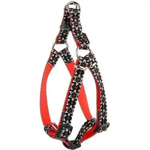 Leash DINO Ivo adjustable 15 mm width, floral pattern, length 40–50 cm