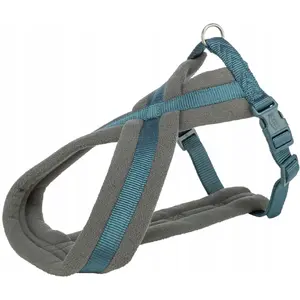 Dog Harness Trixie Premium Touring, petrol, size XS–S (neck/chest 30–55 cm, strap 15 mm)