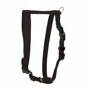Dog harness DINO Classic, size S-M, black, 16 mm strap width, 40–65 cm adjustable chest