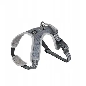 Dog Harness barry king BK-15856, grey reflective, size L, neck pad, neck 50–66 cm, chest 57–87 cm