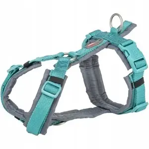 Dog harness Trixie Premium trekking, size M 53–64 cm, strap 20 mm, aqua/graphite