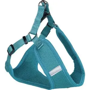 Pet harness Nobby Mesh Reflect XL turquoise 69–83 cm, adjustable safety mesh harness