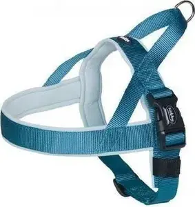 Dog harness Nobby Classic Preno adjustable M-L 50–64 cm, width 25/35 mm, light blue