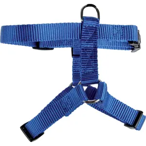 Dog harness ZOLUX nylon strap 30–45 cm adjustable, 15 mm width, blue