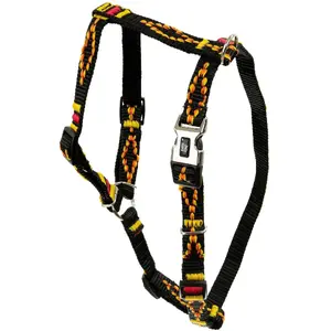 Dog harness barry king BK-18781 ethnic pattern polypropylene webbing 25 mm 70–90 cm black