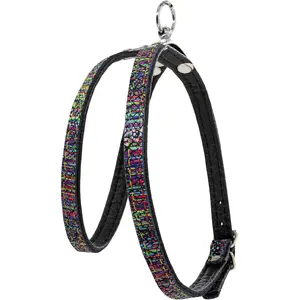 Leather Dog Harness barry king Laser M-L, strap width 12 mm, chest length 45 cm
