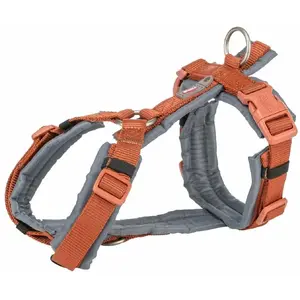 Dog Harness Trixie Premium Trekking Orange Graphite L, adjustable trekking harness