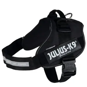 Жилетовидная шлейка Trixie Julius-K9 14871 для собак, размер XL–XXL, грудь 82–115 см, лямка 5 см, чёрная