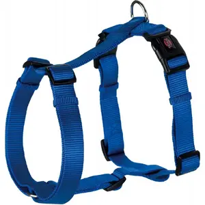 Dog Harness Trixie Premium Blue Size S–M, adjustable chest and belly straps