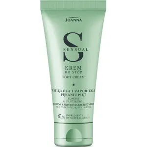 Foot Cream Joanna Sensual – Hemp & Panthenol 100 g, moisturizing and softening foot care