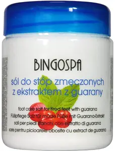 Foot care bath salt BingoSpa Energizing with guarana and Dead Sea minerals 550 g
