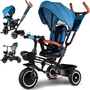 Bērnu trīsritenis Tiny Bike 3‑1 ar nojumi SP0650 — Tiny Bike