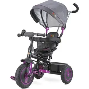 Trīskolis Caretero Buzz — 3 riteņu bērnu velosipēds, violetā krāsa